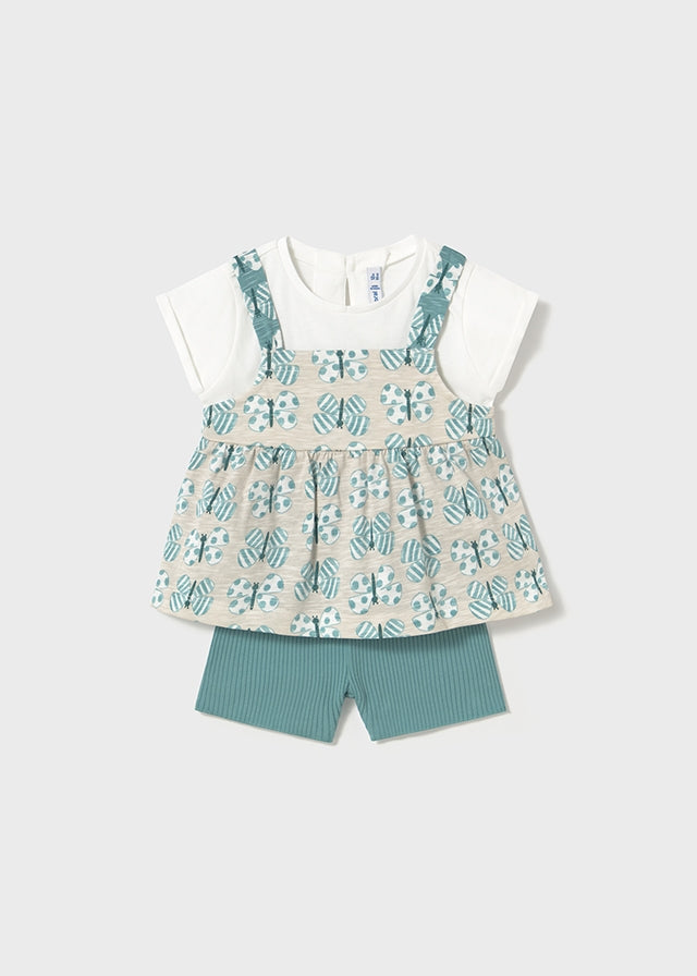 Conjunto short ciclista bebé niña