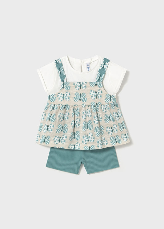 Conjunto short ciclista bebé niña
