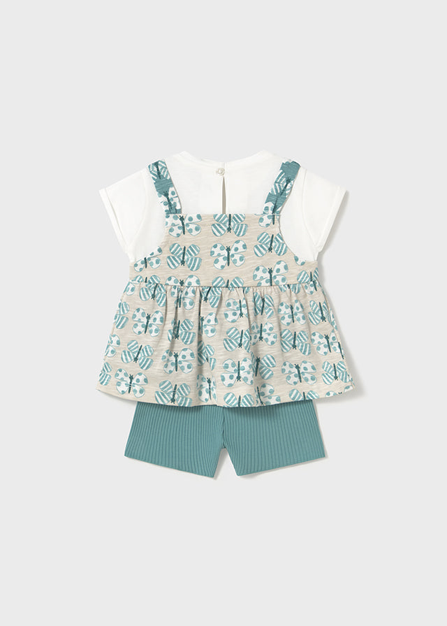 Conjunto short ciclista bebé niña