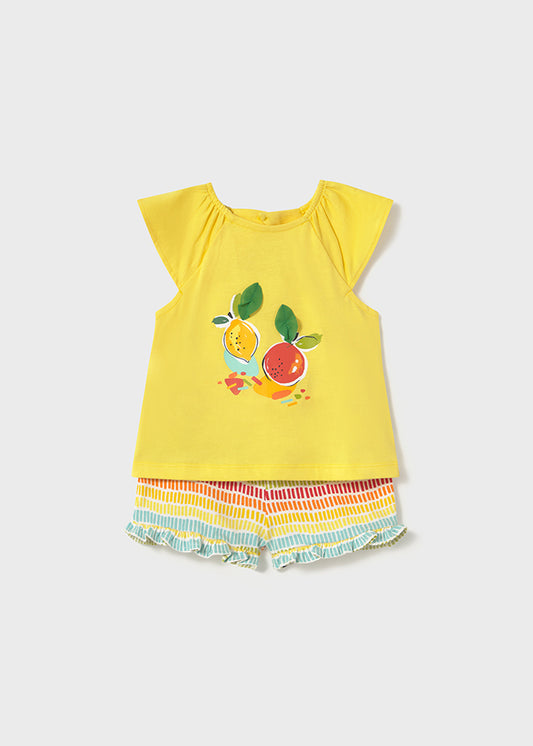 Conjunto short estampado bebé niña