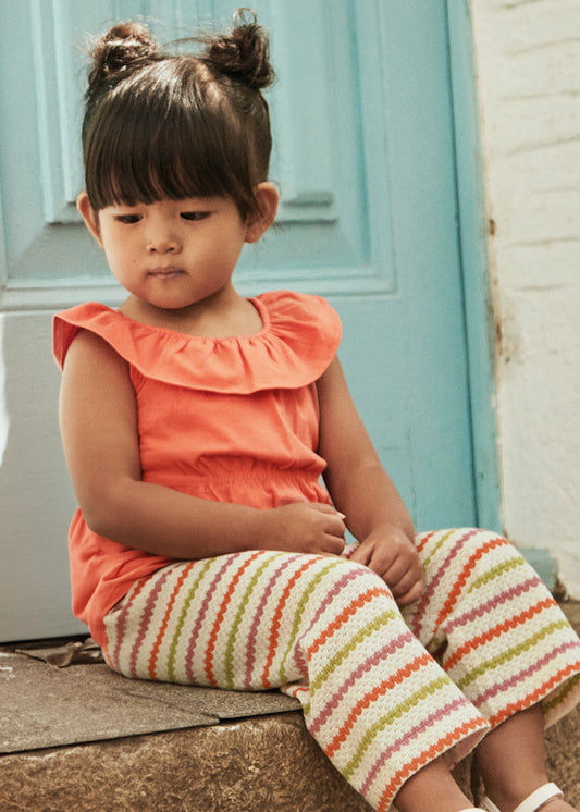 Conjunto pantalón largo crochet bebé niña