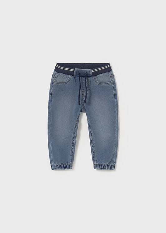 Pantalón soft denim jogger bebé niño