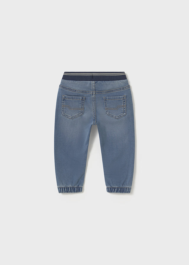 Pantalón soft denim jogger bebé niño