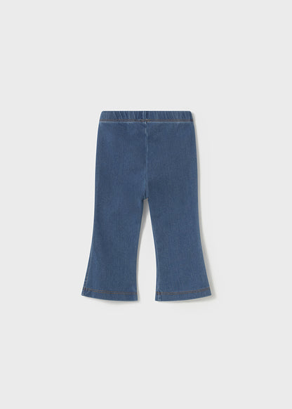 Legging flared knitted denim bebé niña