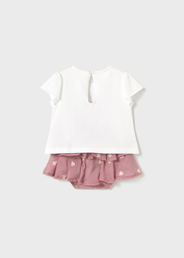 Conjunto falda y camiseta recién nacida