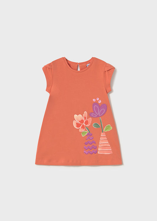 Vestido punto gráfica bebé niña