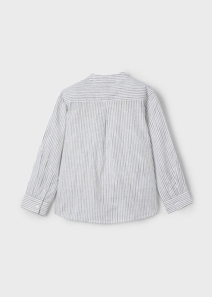 Camisa m/l cuello mao rayas niño
