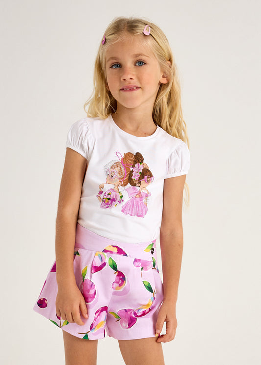 Falda pantalón estampado niña