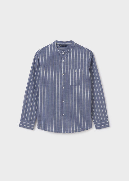 Camisa m/l cuello mao chico