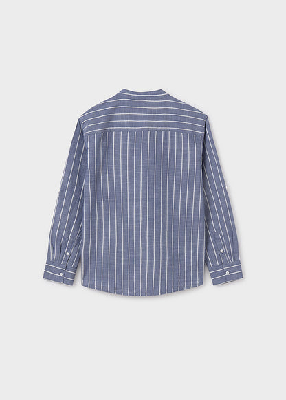 Camisa m/l cuello mao chico