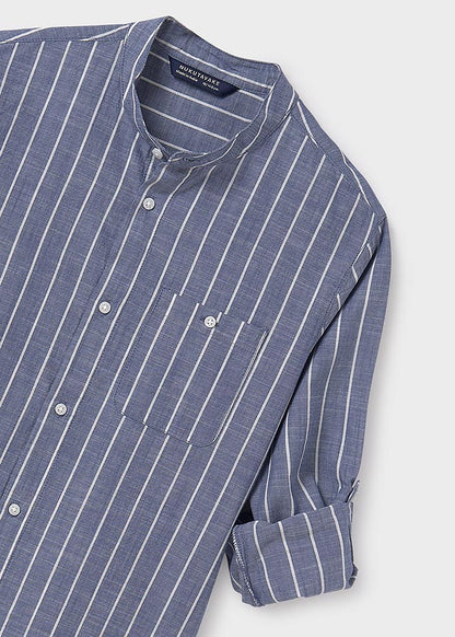 Camisa m/l cuello mao chico