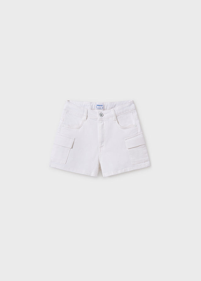 Pantalón corto cargo sarga chica