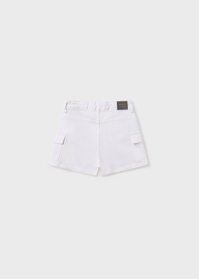 Pantalón corto cargo sarga chica