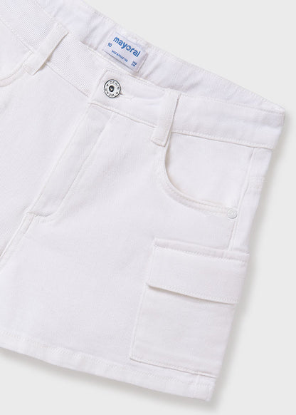 Pantalón corto cargo sarga chica