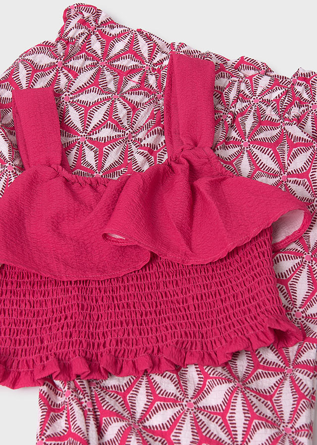 Conjunto pantalón largo estampado chica