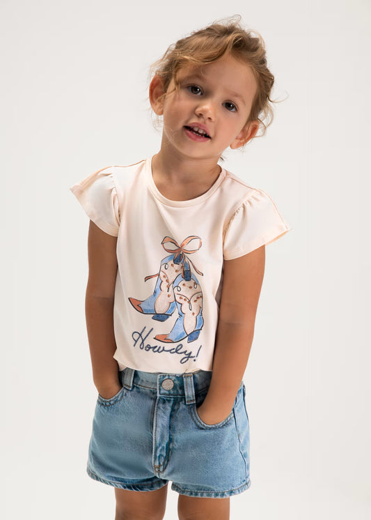 Pantalón corto vaquero básico niña