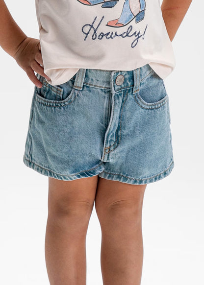 Pantalón corto vaquero básico niña