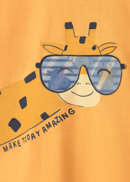 Camiseta interactiva jirafa bebé