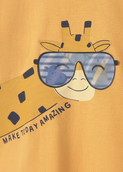 Camiseta interactiva jirafa bebé