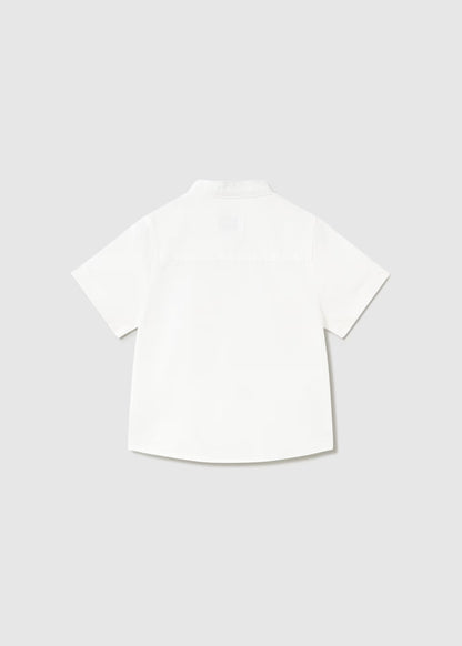 Camisa con lino y cuello mao bebé