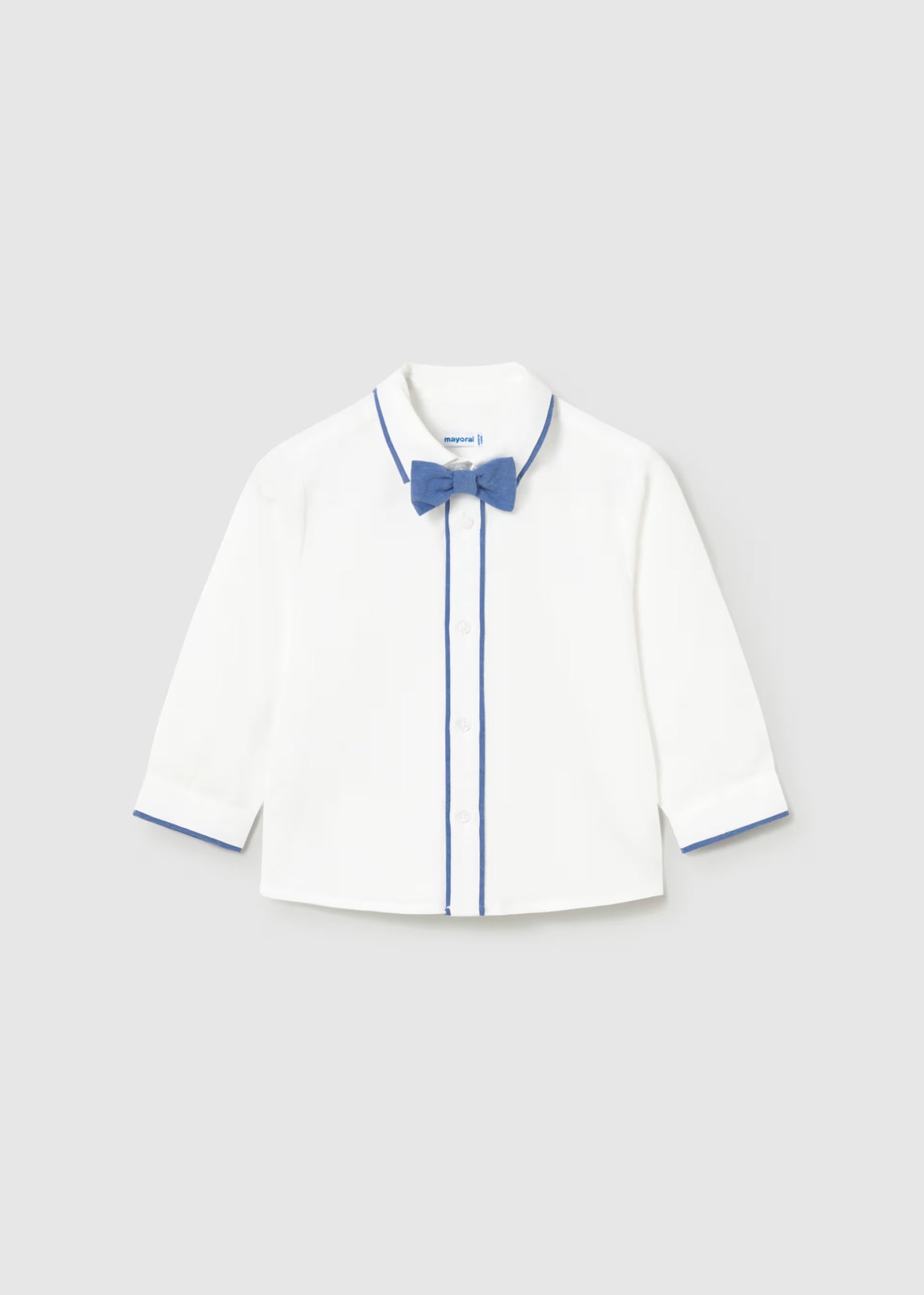 Camisa de manga larga con pajarita bebé