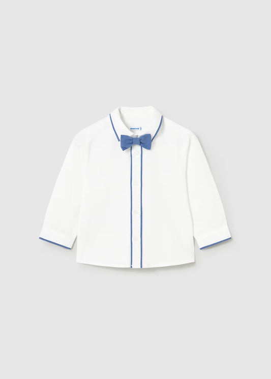 Camisa de manga larga con pajarita bebé