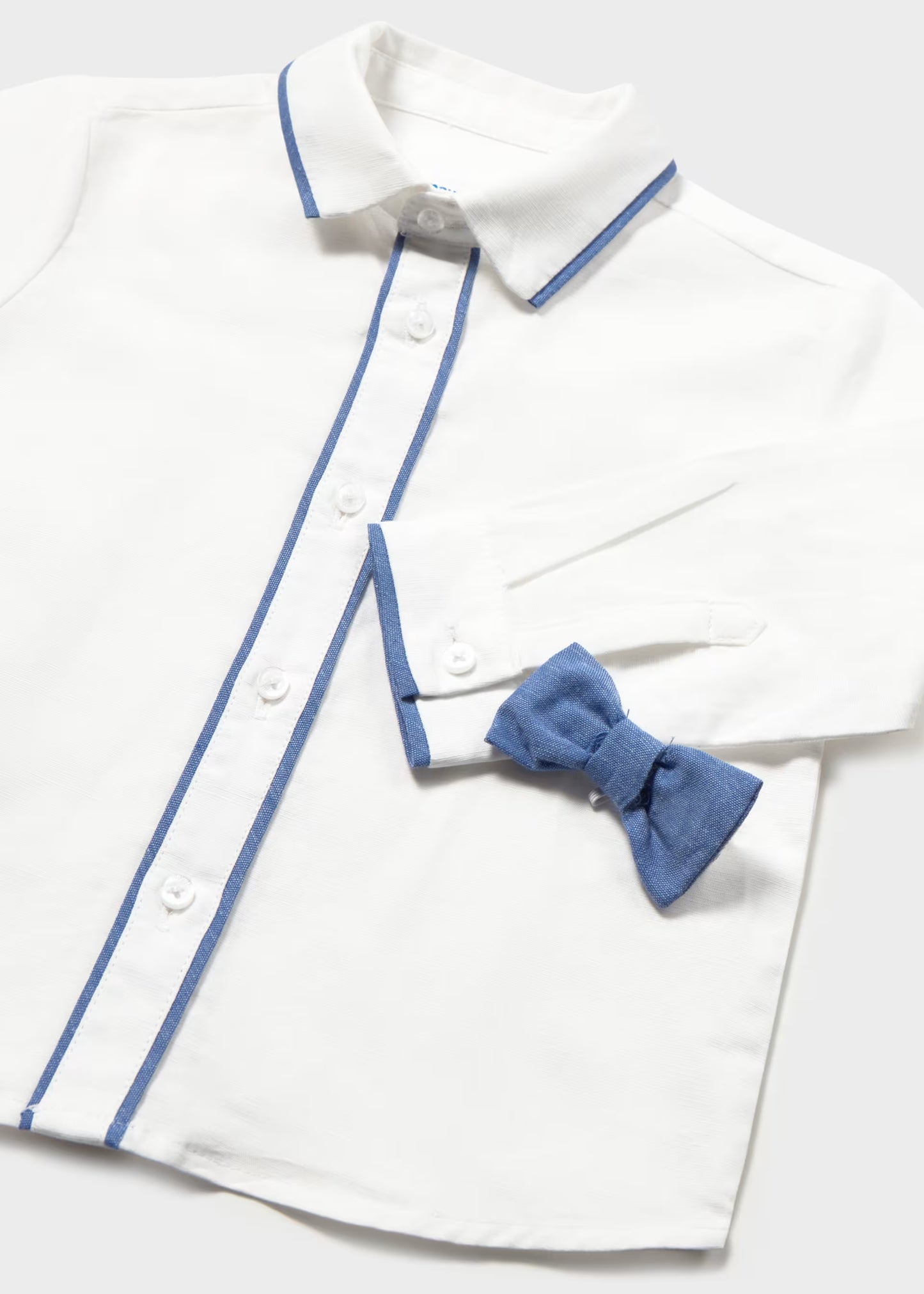 Camisa de manga larga con pajarita bebé