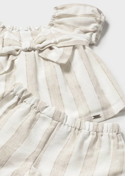 Conjunto pantalón y blusa rayas bebé