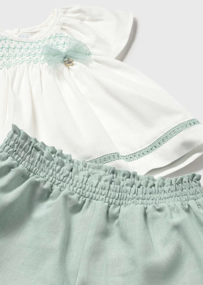 Conjunto pantalón corto y blusa bebé