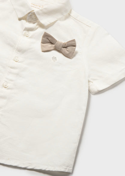 Conjunto bermuda y camisa con pajarita bebé