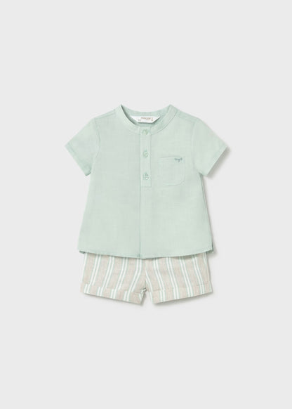 Conjunto pantalón corto y camisa recién nacido