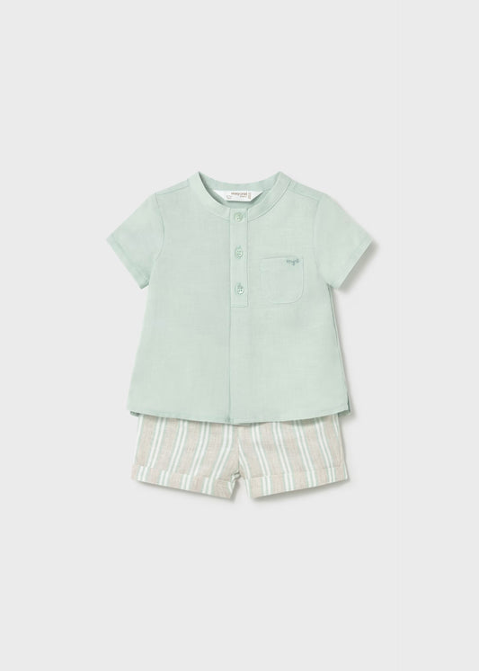 Conjunto pantalón corto y camisa recién nacido
