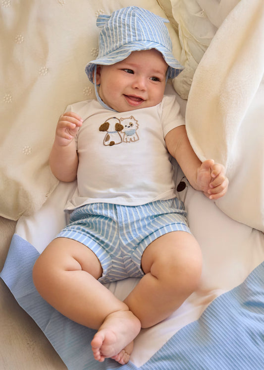Conjunto 3 piezas con gorro orejitas recién nacido