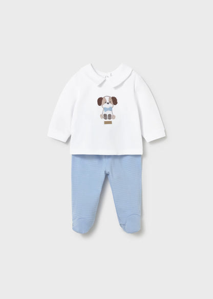 Conjunto polaina y camiseta bordado recién nacido