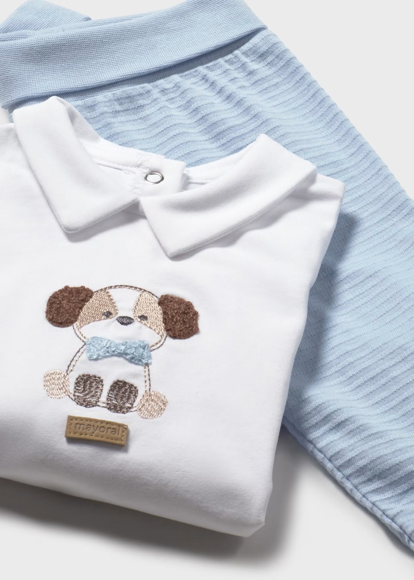 Conjunto polaina y camiseta bordado recién nacido