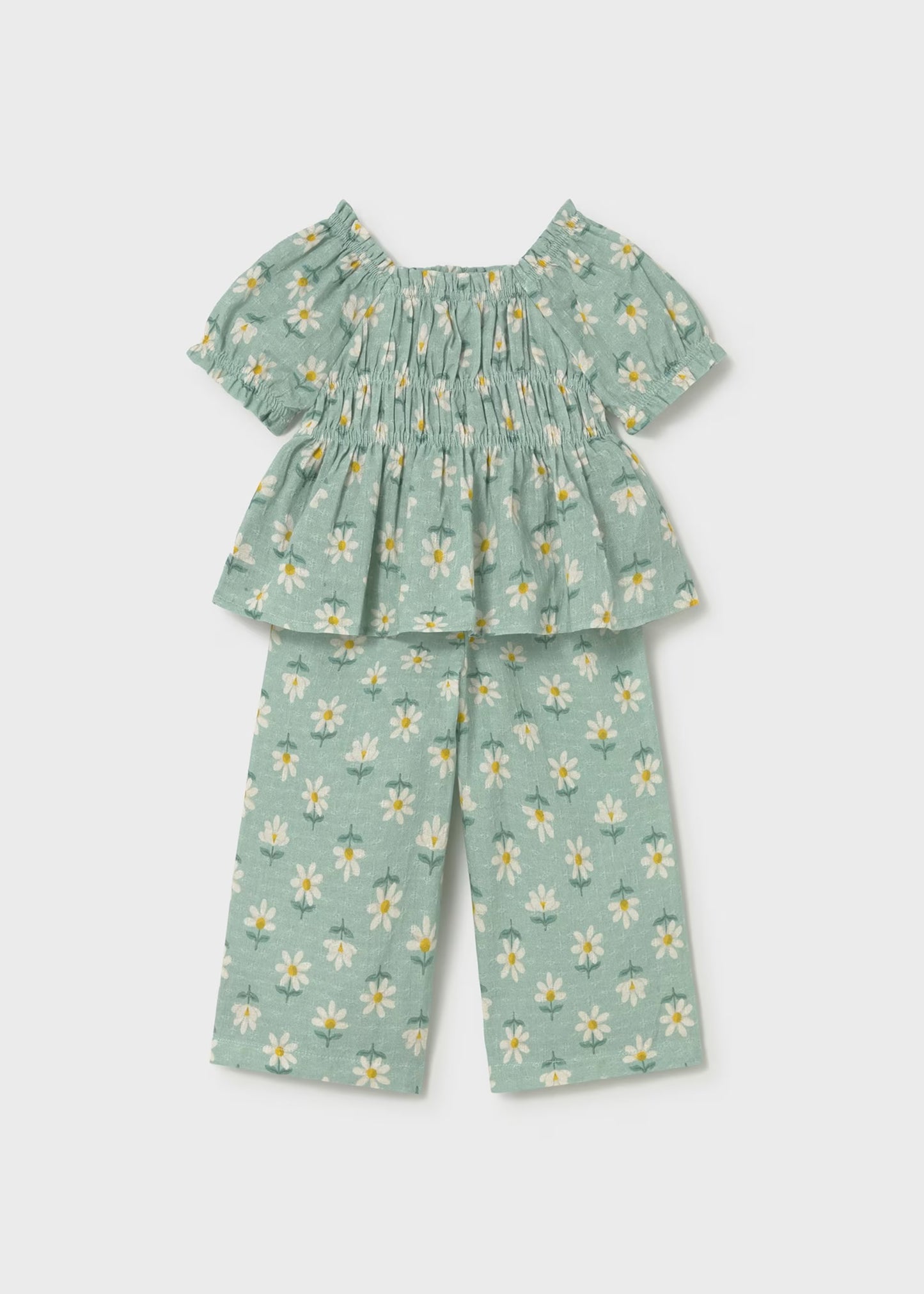 Conjunto pantalón y blusa estampada bebé