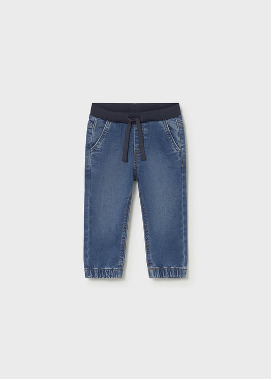 Pantalón vaquero cinturilla elástica bebé