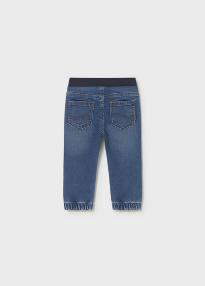 Pantalón vaquero cinturilla elástica bebé