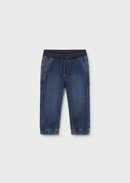 Pantalón vaquero cinturilla elástica bebé