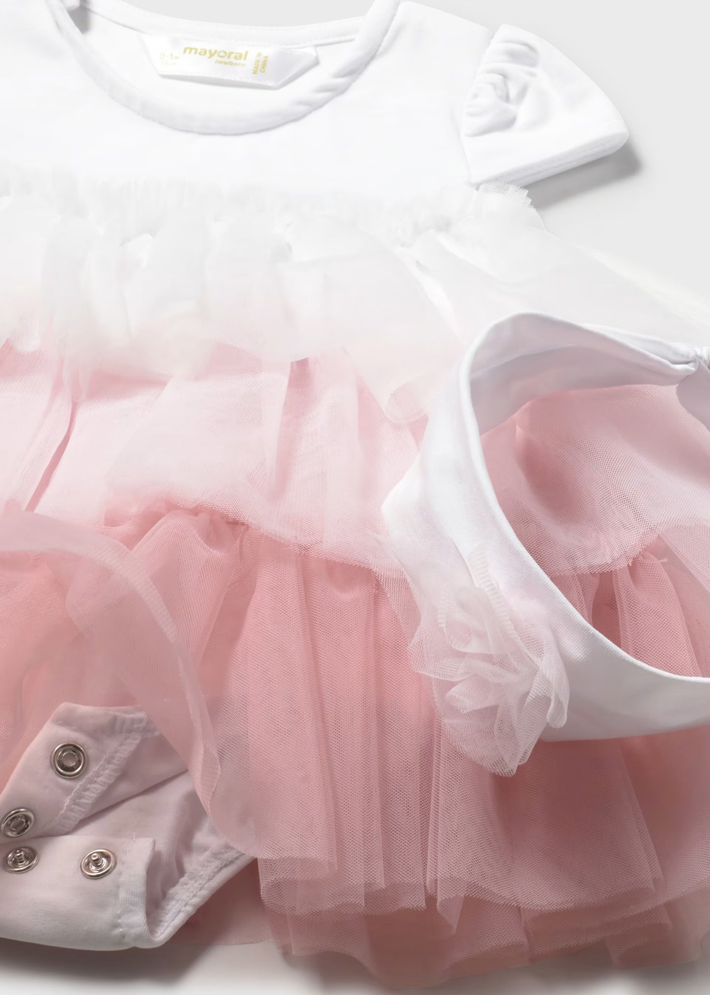Vestido volantes con diadema recién nacida