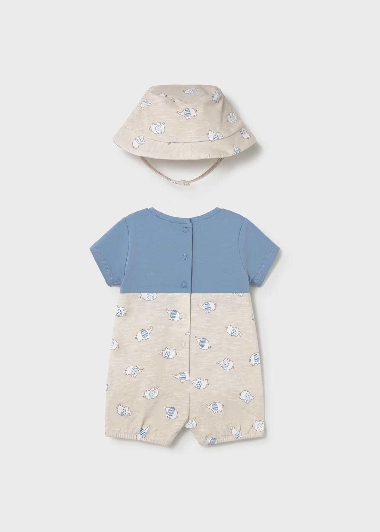 Pelele peto simulado con gorro recién nacido