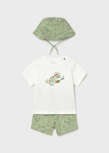 Conjunto punto 3 piezas con gorro bebé