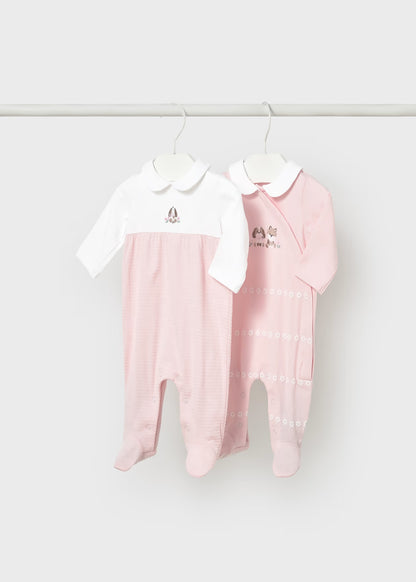 Set 2 pijamas largos recién nacida