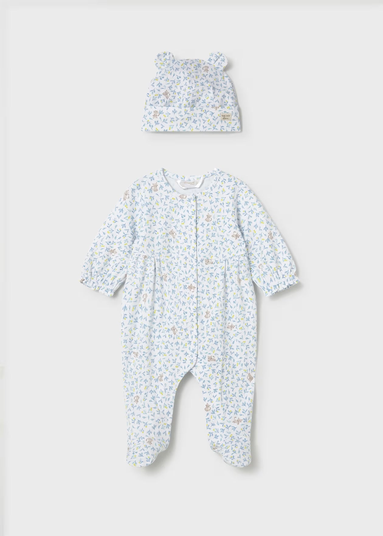 Pijama largo con gorro recién nacida