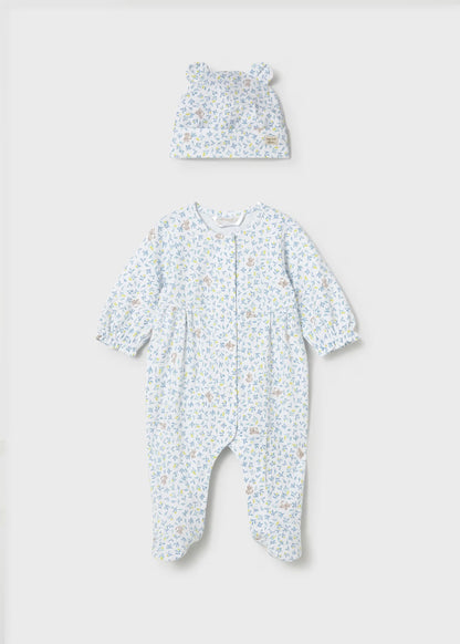 Pijama largo con gorro recién nacida