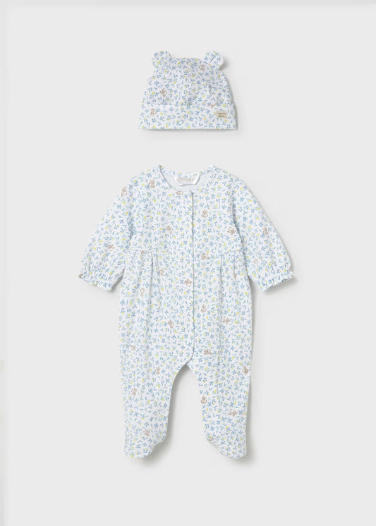 Pijama largo con gorro recién nacida