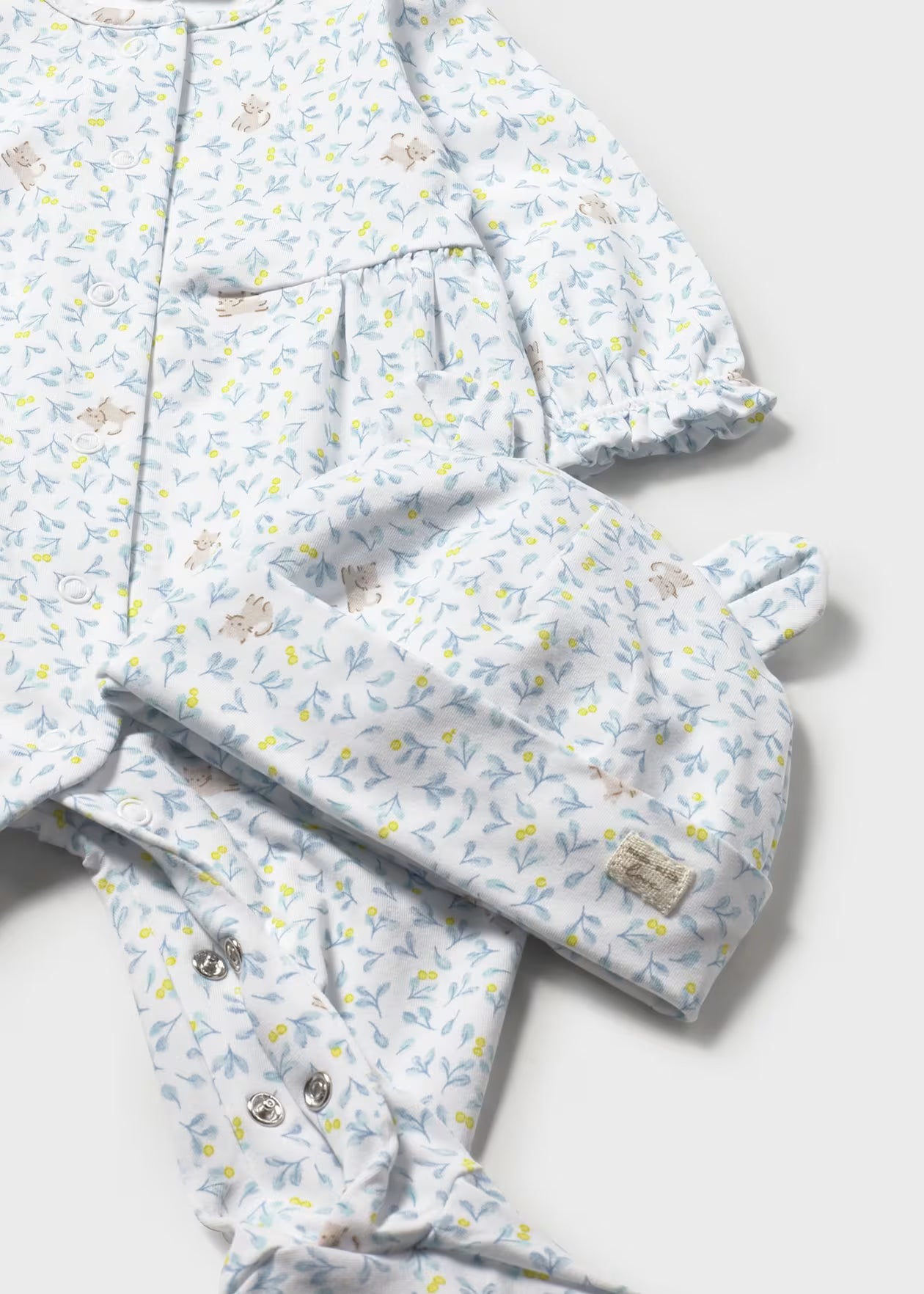 Pijama largo con gorro recién nacida