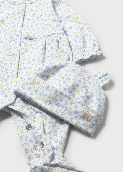 Pijama largo con gorro recién nacida