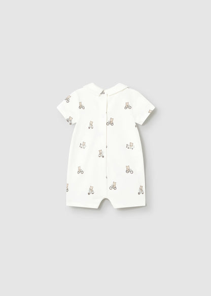 Set 2 pijamas cortos cuello bebé recién nacido