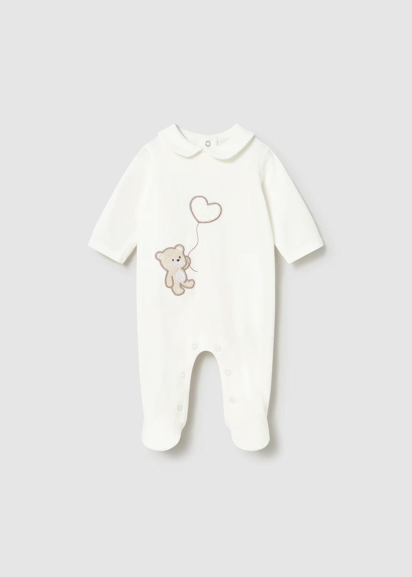 Pijama osito bordado recién nacida